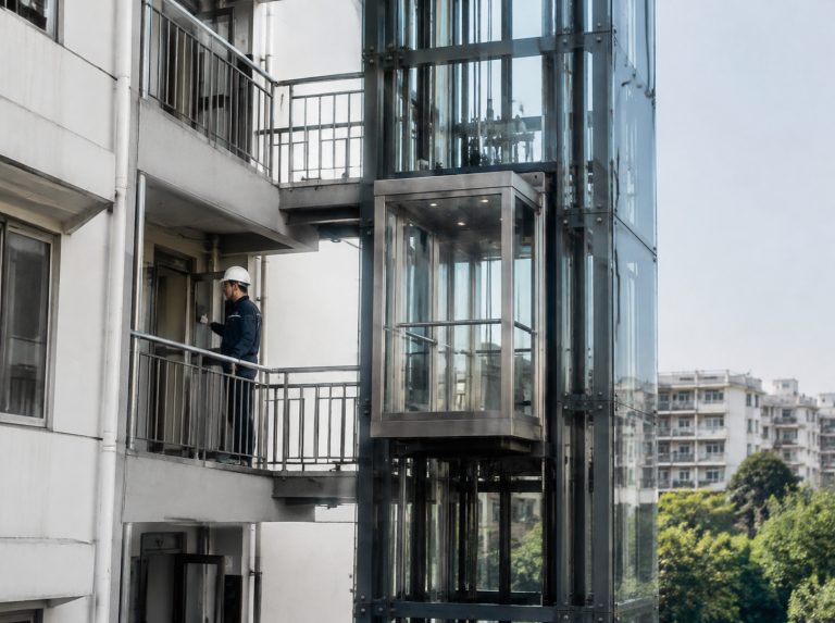 毕节旧楼加建观光电梯